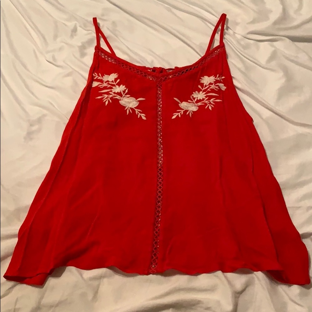 Sleeveless Red Tank Top